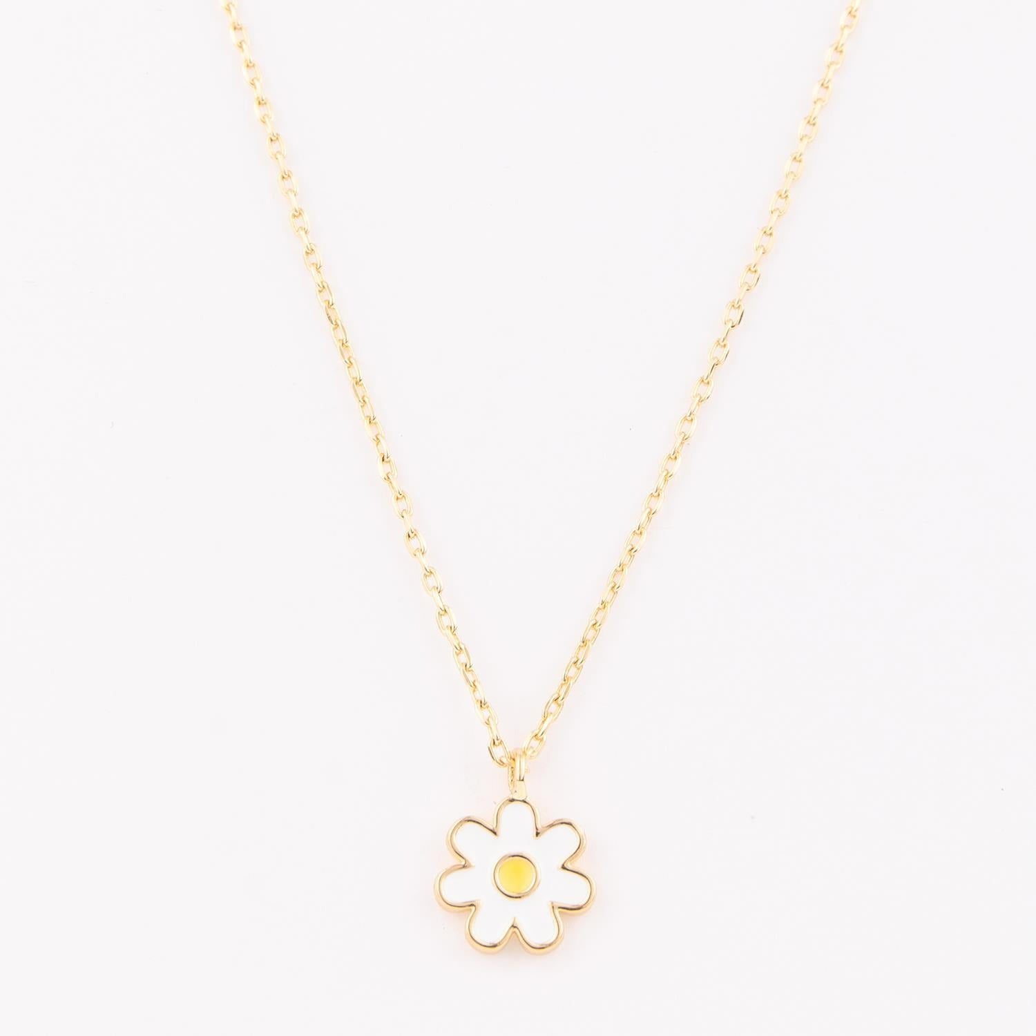 Necklace Luxe  White Daisy