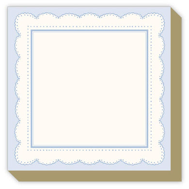 French Blue Scallop Border Luxe Notepad