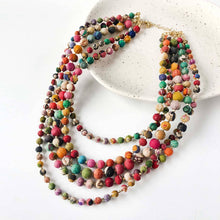 Load image into Gallery viewer, Intertwining Kantha Necklace
