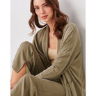 Soft Modal Blend Airplane Cardigan, Olive
