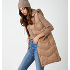 Long Puffer Vest, Taupe