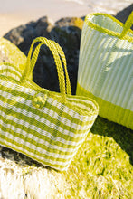 Load image into Gallery viewer, Stripe Pear+White XS Tote