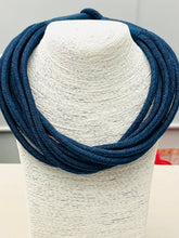 Load image into Gallery viewer, Navy Slub 8-Strand Necklace