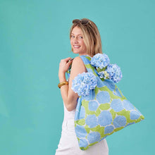 Load image into Gallery viewer, BLUE HYDRANGEA blu Bag Reusable Shopper Tote