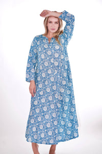 Calypso Blue Flower Dress