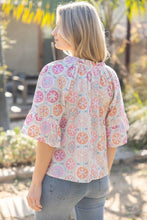 Load image into Gallery viewer, Wide Sleeve Floral Embroidered Top