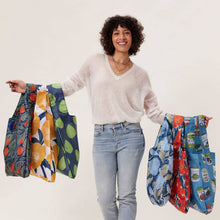 Load image into Gallery viewer, ICELANDIC POPPIES blu Bag Reusable Shopper Tote