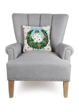 Load image into Gallery viewer, Spotted Holiday Wreath Hook Pillow