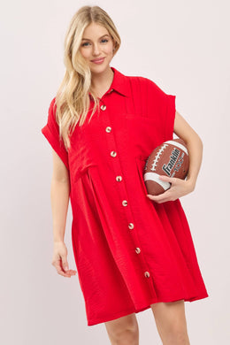 Red Shirt Dress