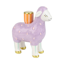 Load image into Gallery viewer, Hand-Painted Lamb Ceramic Candle Holder