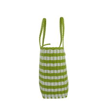Load image into Gallery viewer, Stripe Pear+White XS Tote