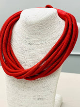 Load image into Gallery viewer, Red Slub 8-Strand Necklace