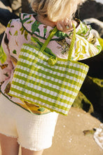 Load image into Gallery viewer, Stripe Pear+White XS Tote