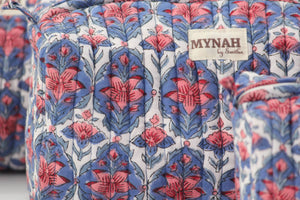 Nautical Nantucket Floral Cosmetic Bag