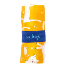 Load image into Gallery viewer, KITTY CATS YELLOW blu Bag Reusable Shopper Tote