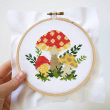 Load image into Gallery viewer, Mushroom Cross Stitch Kit