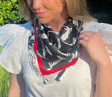 Load image into Gallery viewer, Red + Black Gameday Scarf