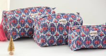 Load image into Gallery viewer, Nautical Nantucket Floral Cosmetic Bag