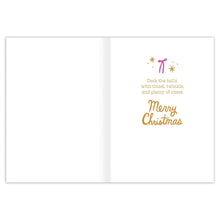 Load image into Gallery viewer, Santa Trimming Tree Holiday Card