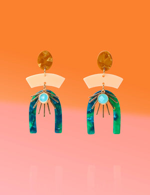 Jungle Glam Mixed Media Earrings