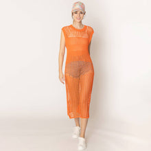 Load image into Gallery viewer, Chest Blocked Crochet Long Dress