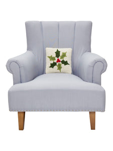 Holly Snowflake w/Poms Hook Pillow
