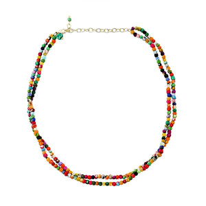 Kantha Milieu Double Strand Necklace