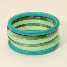 Load image into Gallery viewer, 6PCS - Stackable Resin Bangle Multi Layered Bracelets