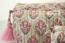 Load image into Gallery viewer, Pistachio Quilted Cosmetic Bag