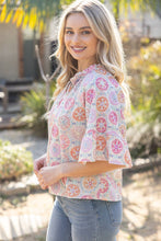 Load image into Gallery viewer, Wide Sleeve Floral Embroidered Top
