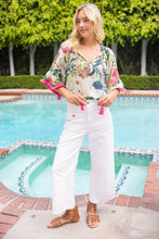 Load image into Gallery viewer, Floral Fringe Sleeve Top