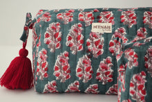 Load image into Gallery viewer, Emerald Motif Cosmetic Bag