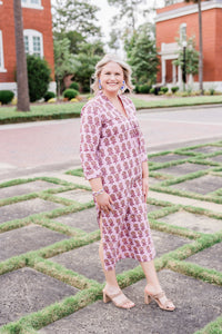 Purple Blooms Caftan Dress 