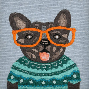 Dog with Glasses Wall Art