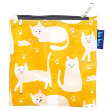 Load image into Gallery viewer, KITTY CATS YELLOW blu Bag Reusable Shopper Tote