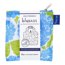 Load image into Gallery viewer, BLUE HYDRANGEA blu Bag Reusable Shopper Tote