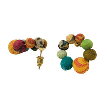 Load image into Gallery viewer, Kantha Hoop Posts