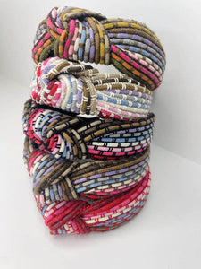 Colorful Black Knot Headband
