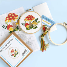 Load image into Gallery viewer, Mushroom Cross Stitch Kit