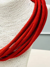 Load image into Gallery viewer, Red Slub 8-Strand Necklace