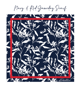 Navy + Red Gameday Scarf