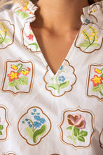 Load image into Gallery viewer, Floral Embroidered V-Neck Top