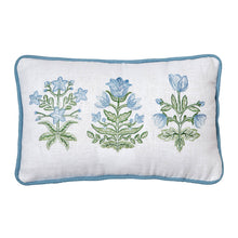 Load image into Gallery viewer, Three Mughal Flowers Embroidered Pillow