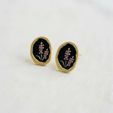 Load image into Gallery viewer, Lavender Drop Stud Earrings
