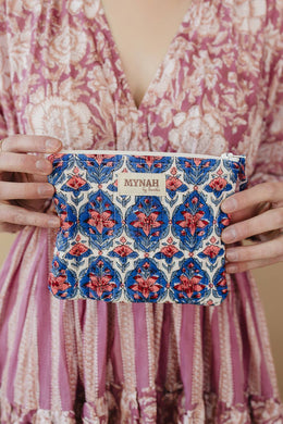 Nautical Nantucket Quilted Coin Pouch