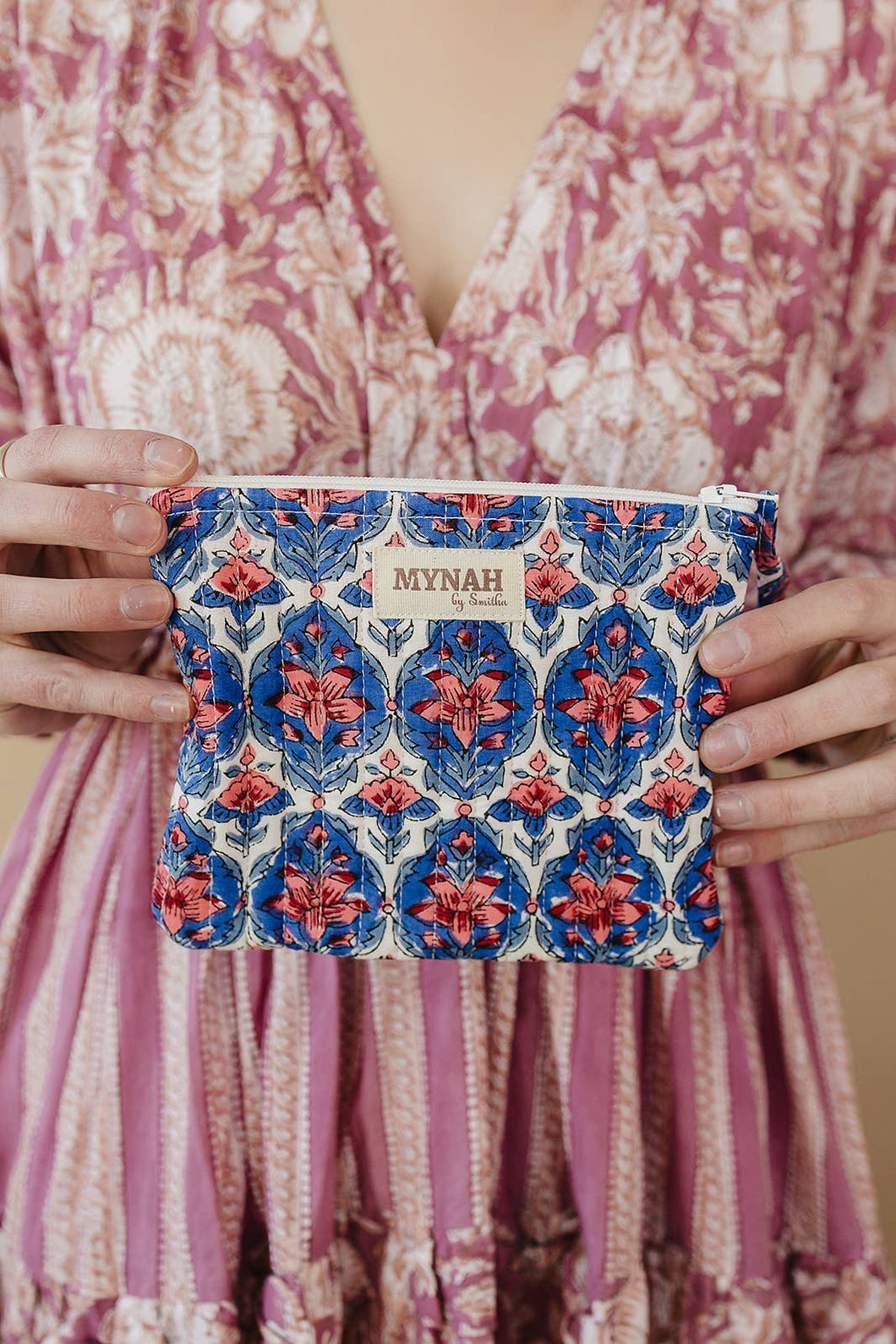 Nautical Nantucket Quilted Coin Pouch