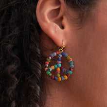 Load image into Gallery viewer, Kantha Milieu Peace Sign Earrings