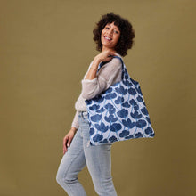 Load image into Gallery viewer, MODERN POPPY blu Bag Reusable Shopper Tote