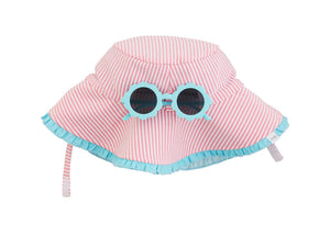 Girls Hat & Sunglasses Set