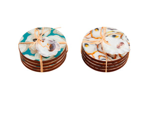 Oyster Enamel Coaster Set